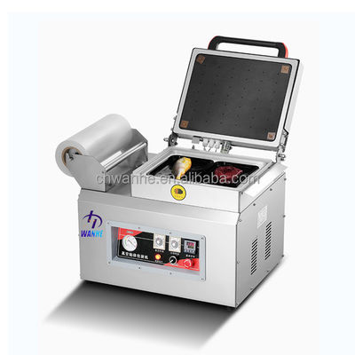 qualidade  DZ-350 Food Vacuum Skin Packaging Machine Steak Pork Vegetable Food Tray Sealing Vacuum Sealer Machine fábrica