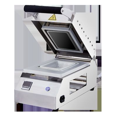 qualidade  Food D Stainless Steel Food Meat Tray Sealer Meal Tray Sealing Machine Table Top Store Sealer fábrica